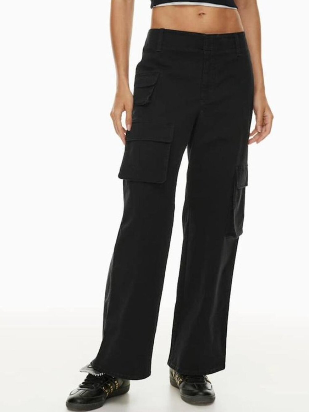 TNA Aritzia Adjustable Black Cargo Pats 2